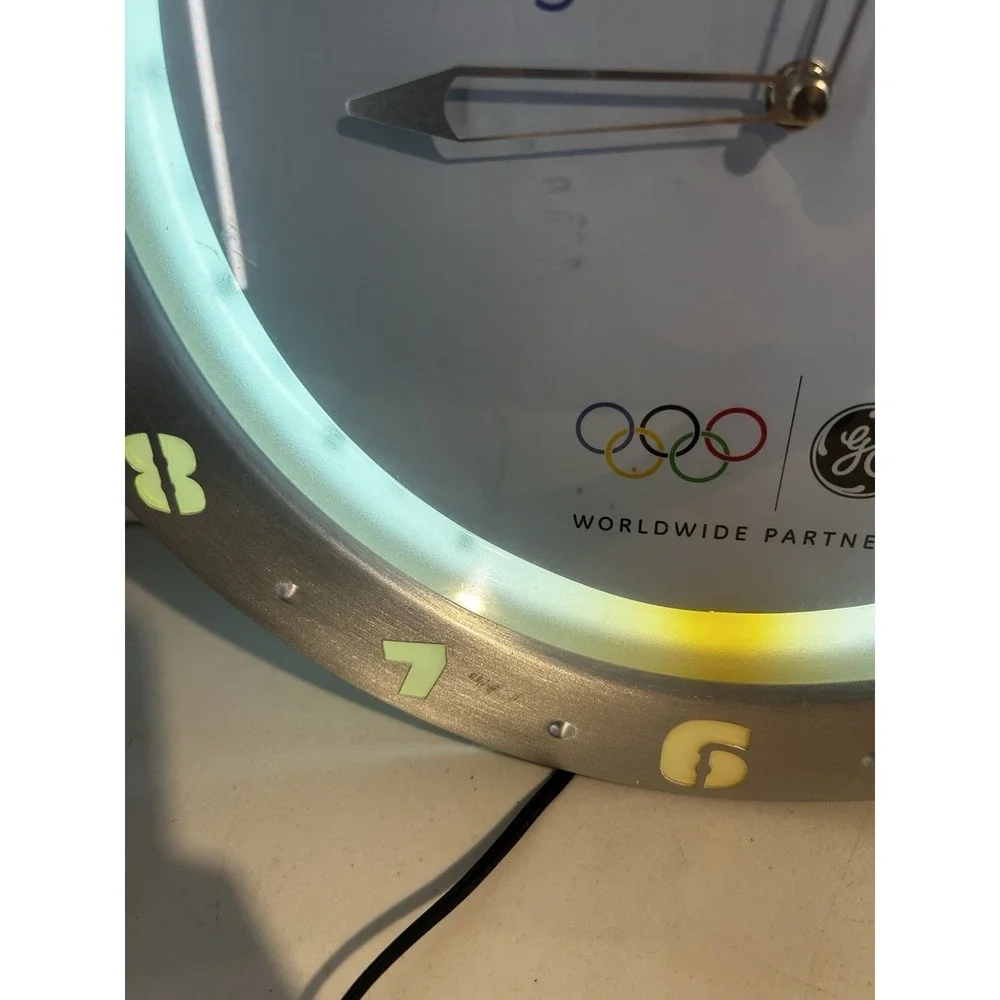 GE Worldwide Partner Olympics Support Lighted Clock General Electric Imagination